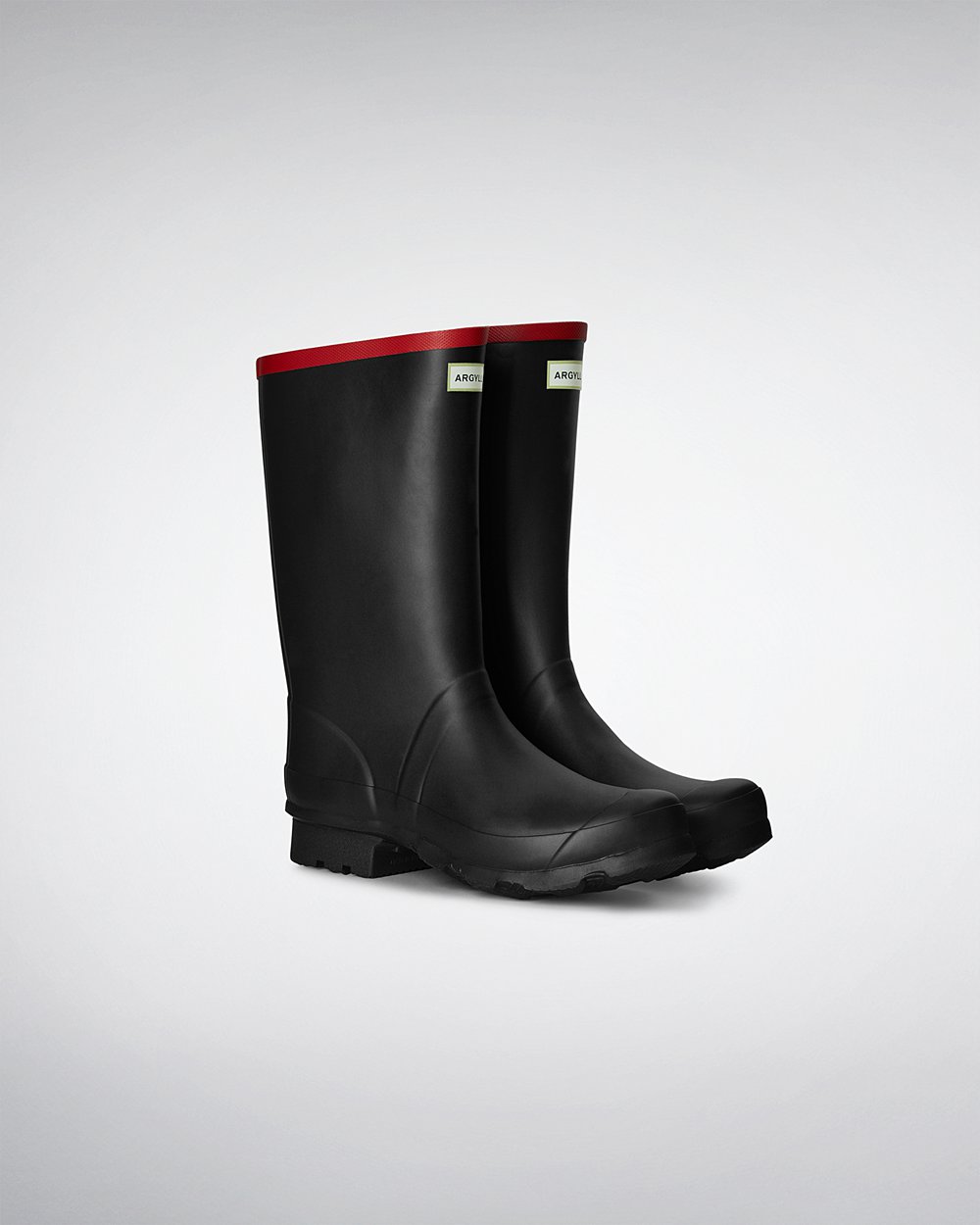 Hunter Argyll For Women - Short Rain Boots Black | India TIMRQ9675